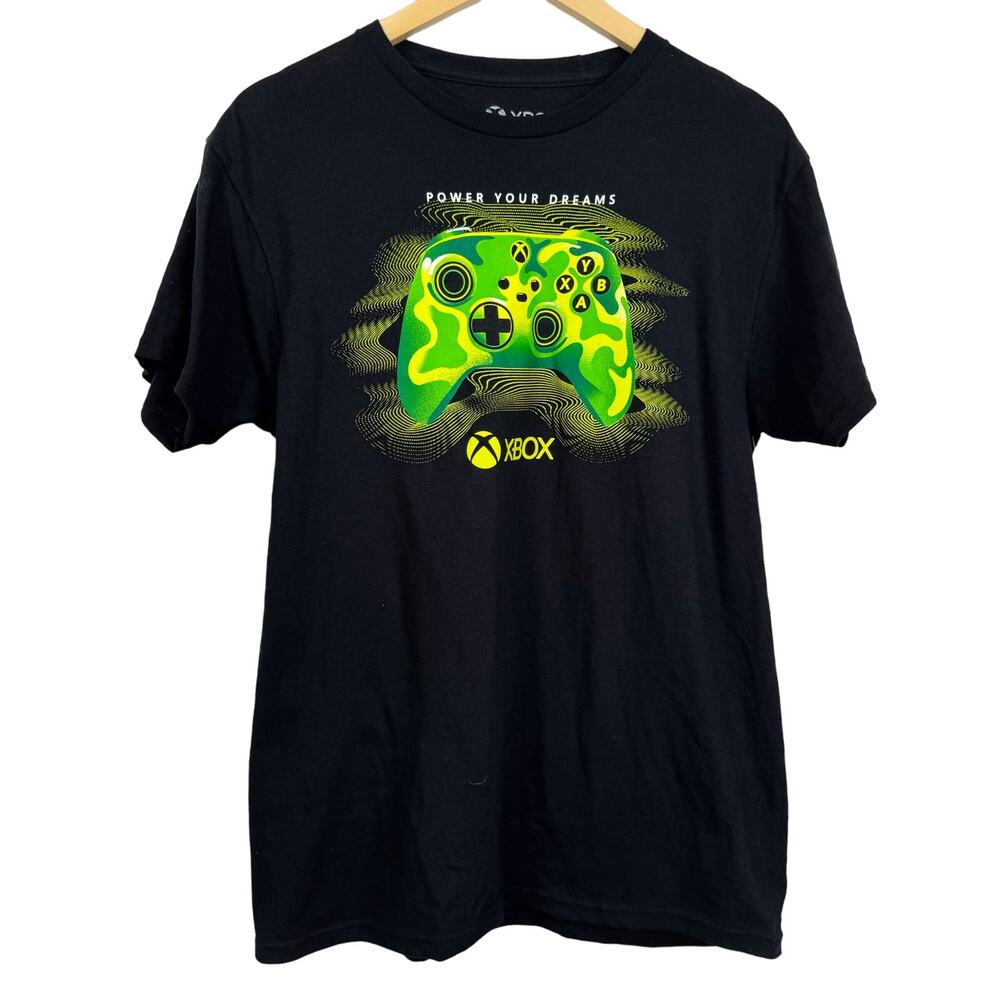 Xbox Controller Power Your‎ Game Glow-in-the-Dark Men's T-Shirt Size M NWOT